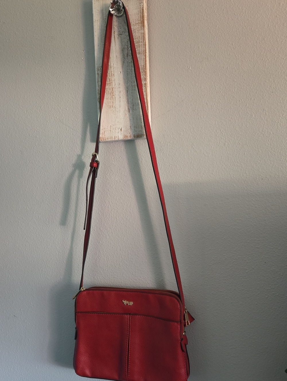 Mathew + Julian Red Leather Crossbody Bag-Vintage - Women